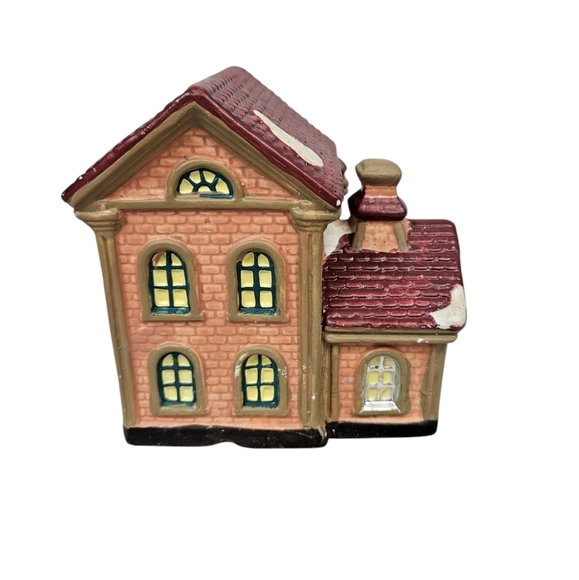 Vintage Cobblestone Corners 2001 Fire Station Porcelain Christmas Village D3 - Picture 4 of 8